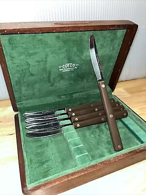 $50 • Buy 5 Vintage Cutco No. 47 Steak Knife Set W/Mahogany Box (5 Piece)