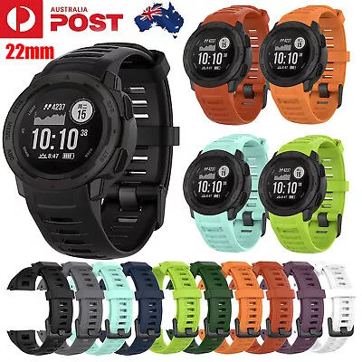 22mm  Watch Strap For GARMIN Instinct Silicone Watch Band Replacement Wrist Band • $12.95