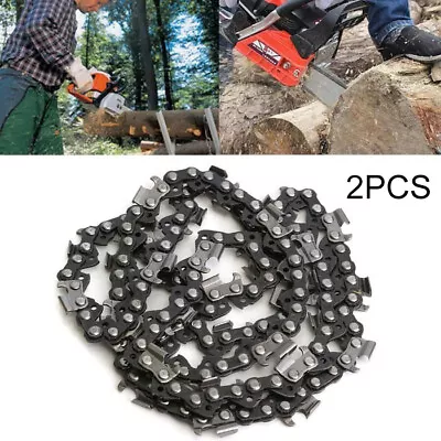 2PCS 16  Chainsaw Saw Chain Blade Pitch 3/8  LP 0.050 Gauge 56 Drive Links UK • £8.29