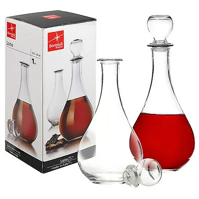 £8.49 • Buy Bormioli Rocco Loto Glass Decanter Wine Brandy Sherry Liqueur Alcohol Whisky New