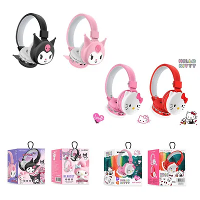 $36.84 • Buy Kuromi Hello Kitty Headphones Sanrio Bluetooth Wireless Headsets Anime Cosplay