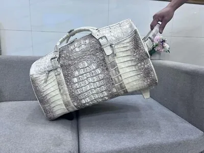 GenuineHimalayan Crocodile Alligator Duffel Bag Travel Luggage Sport Gym Bag • $1400