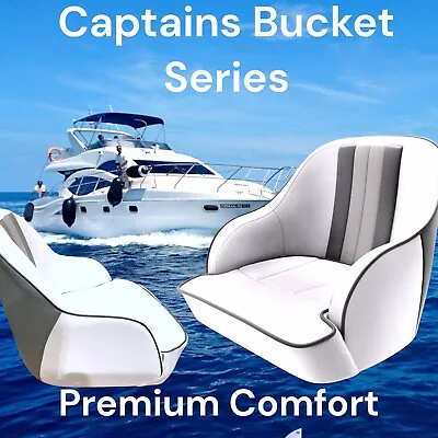 Boat Seat Captains Bucket Series Helm Chair White Grey Charcoal  1 Pair 2 Seats • $600