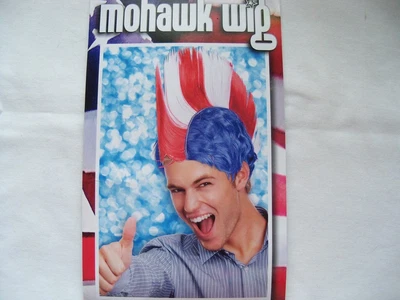 $15.49 • Buy 5 Inch Patriotic RW&B  Mohawk Costume Fun Fashion Wig 