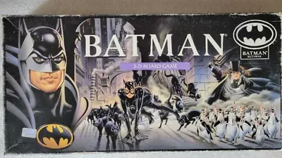 Vintage 1992 Batman Returns 3D Board Game Penguin Catwoman Parker Bros COMPLETE • $19.99
