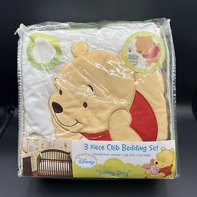 RARE NOS VTG Winnie The Pooh 3 Piece Bedding Crib Set Tigger Piglet Disney Baby • $74.99