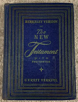 1945 Berkeley Version The New Testament W/ Footnotes Gerrit Verkuyl 5th Edition • $14.95
