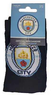 Man City Football Socks Size 4 - 6 Half Boys  Small Adult  Manchester City Socks • £4.49