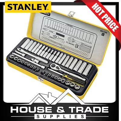 Stanley Socket Set 44 Piece 1/4 Drive METRIC & A/F 89-536 • $84.55