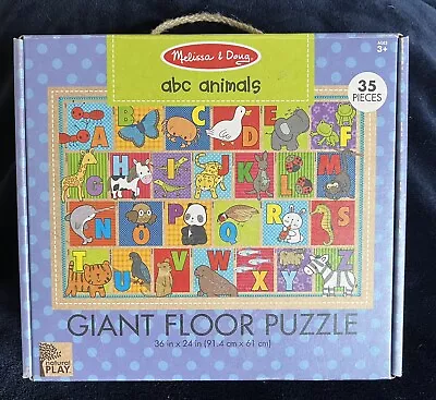 MELISSA & DOUG Alphabet ABC Animals 35 Piece Large Floor Puzzle Complete • $9.99