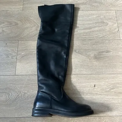 Mango Leather Over Knee Boots  • £25