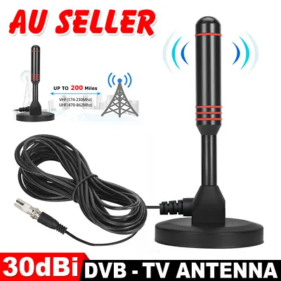 $15.45 • Buy Portable TV Antenna Digital Freeview Aerial Ariel 200Mile Range Outdoor Indoor