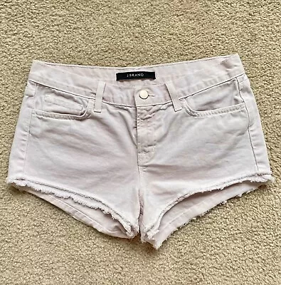 J Brand Sachi Cut Off Shorts Vint Orchid Ice Pink Womens Sz 26 Raw Hem Mid Rise • $15.99