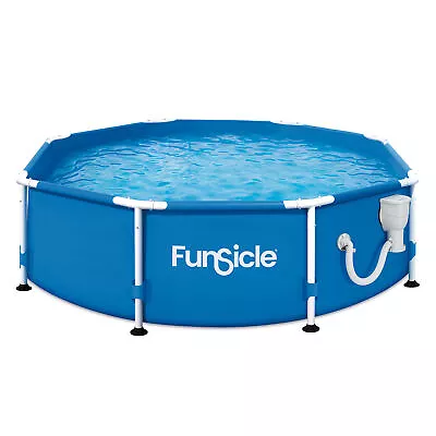 Funsicle 8' X 30  Outdoor Activity Round Frame Above Ground Swimming Pool Set • $135.99
