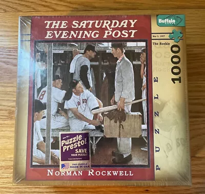 Norman Rockwell “The Rookie” Saturday Evening Post 1000 Piece Jigsaw Puzzle NEW • $11.99