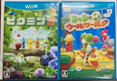 Yoshi's Woolly World & Pikmin 3 Set Nintendo WiiU Japanese Tested • £48.65