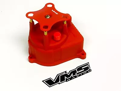 Red Oe Pro Style Racing Distributor Cap For 92-95 Honda Civic Eg D15 D16 • $39.95
