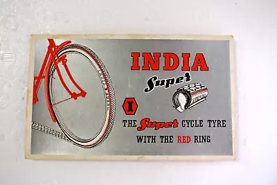 Vintage India Super Cycle Tyres Tire Advertising Ink Blotter Card Sign Collec 18 • $90.83