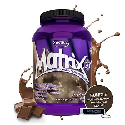 Syntrax Matrix Milk Chocolate Whey Casein Blend Protein Powder - 2 Pounds • $49.99