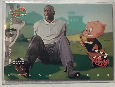 Michael Jordan ( Space Jam ) 1996 Upper Deck Card #52 From Golf Clubs To Fan • $20