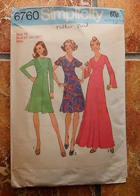 £0.99 • Buy 1960s Simplicity Dress Pattern #6760 - No Reserve