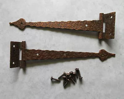$11.95 • Buy Vtg Strap Hinge 3/8  Offset Hammered Copper Finish 7” Cabinet Door Cupboard Gate