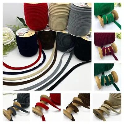 Flanged 10mm Velvet Piping Cord Upholstery Cushions Bags Finishing Edge 1m 3m 5m • £2.50