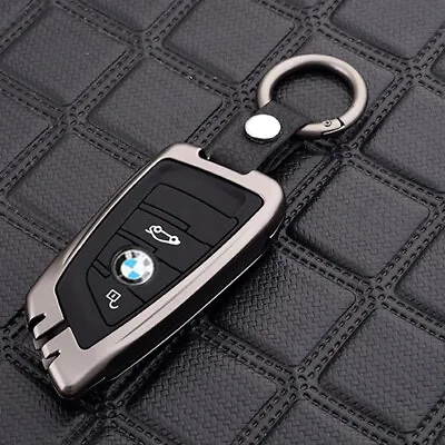 For BMW X1 X5 X6 5 Series 7 Series Gun Gray Key Fob Shell Cover Case Zinc Alloy • $17.47