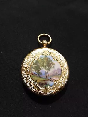 EXTREMELY RARE Vacheron Constantin 1856 18k Gold Painted Enamel Pocket Watch • $1