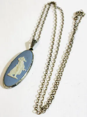 £22 • Buy Fine Vintage Sterling Silver Wedgwood Cameo And Silver Chain Necklace