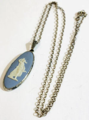 £22 • Buy Fine Vintage Sterling Silver Wedgwood Cameo And Silver Chain Necklace