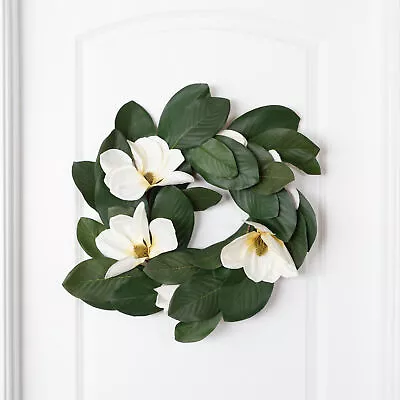 24 Inch Faux Magnolia Wreath Door Hanging Home Décor • $39.99