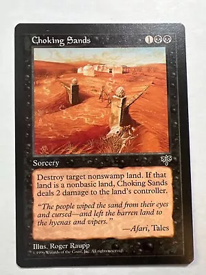 MISPRINT | MISCUT MTG Magic The Gathering Choking Sands 1996 Mirage  • $3