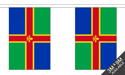 6 Metres 20 (9  X 6 ) Flag Flags Lincolnshire County Polyester Party Bunting • £11.95