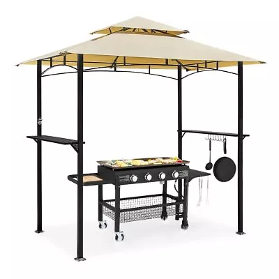 8' X 5' Grill Gazebo Grill Canopy 2 Tier BBQ Gazebo Shelter  For Patio Backyard • $129.99