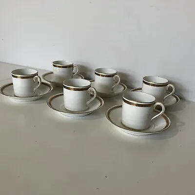 Set Of 6 Tea Coffee Cup & Saucers Kokura Japan Gold Espresso Cups Vintage • £7.70