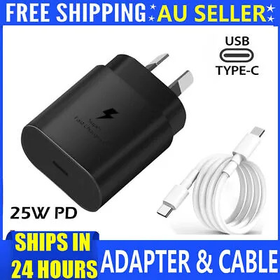 For Samsung Galaxy S21 22 S22+ Ultra 25W Super Fast Wall Charger+1M Type-C Cable • $5.28