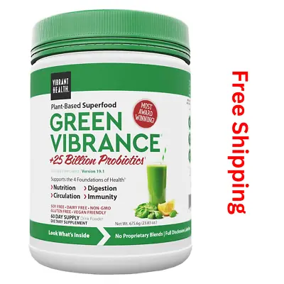 $82.40 • Buy Vibrant Health Green Vibrance Plant-Based Superfood Powder-60 Servings Exp 10/23