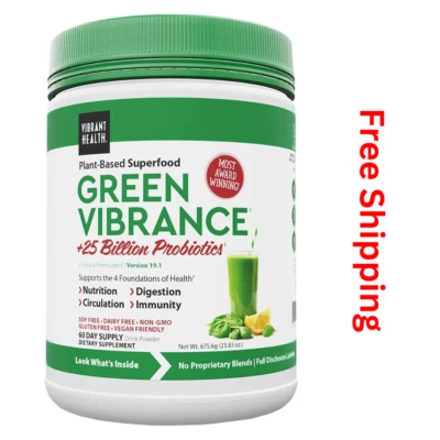 $82.40 • Buy Vibrant Health Green Vibrance Plant-Based Superfood Powder-60 Servings Exp 10/23