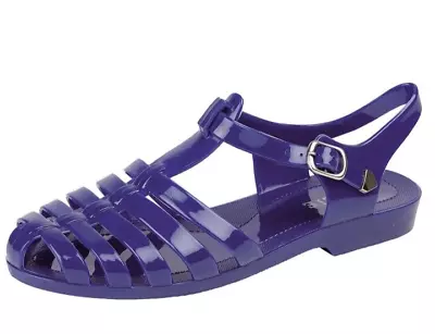 Ladies Blue Jelly Sandals/Shoes UK Size 34567 • £5.99