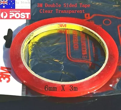 2 X Genuine Clear 6MM X 3M Double Sided Car Automotive Foam Attachment 3M Tape  • $8.59