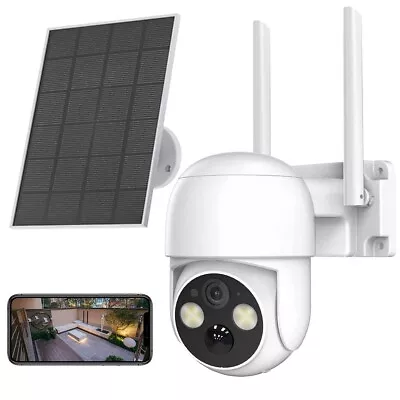 1080P PTZ Solar Security Camera Outdoor 360° Wireless WiFi Solar Camera CCTV • $45.99