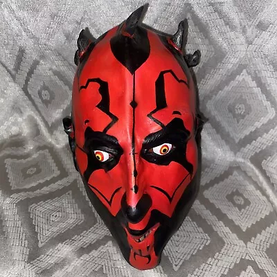 Vintage 2002 Darth Maul Halloween Costume Adult Mask Lucas Films Brand Star Wars • £12.53