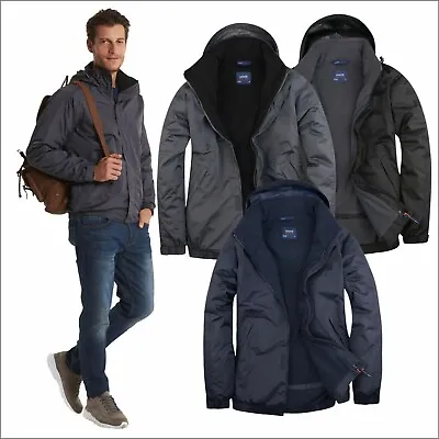 £26.57 • Buy Uneek Mens Premium Outdoor Waterproof Windproof Coat Fleece Lined Jacket XS-4XL