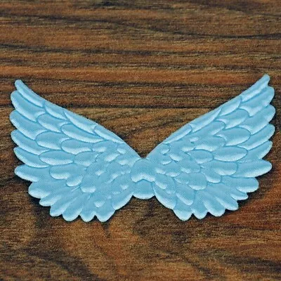  Angel Wings Appliques Ideal For Christmas Craft 10 Sets Of Blue Satin W5B • £4.50