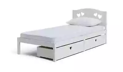 Habitat Mia Single Bed Frame With 2 Drawers-White. Free Delivery Within 10 Miles • £150