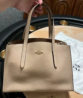 Coach 25137 Charlie Leather 2Way Handbag Tote Shoulder Ladies Tan • $61