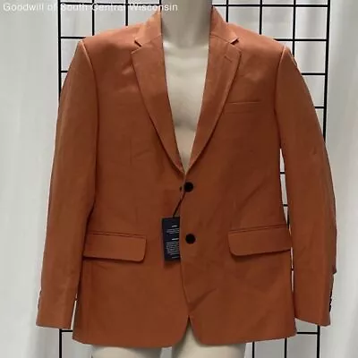 Men's NWT Studio Suits Orange Linen Weave Blazer • $18.99