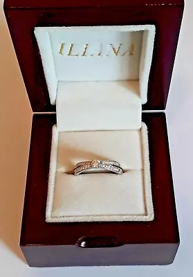 £1194 • Buy DIAMOND Solitaire ROUND 18ct WHITE GOLD Diamond Shoulders 0.50ct ILIANA