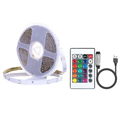 5M 16ft LED Strip Lights RGB 5050 Colour Changing Tape TV Cabinet Kitchen New • $5.86